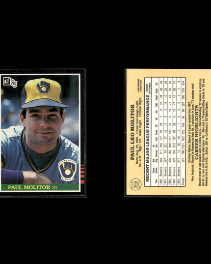 Paul Molitor Brewers Card Lot (10) OPC Topps Fleer Donruss HOF Assorted