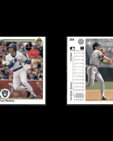 Paul Molitor Brewers Card Lot (10) OPC Topps Fleer Donruss HOF Assorted