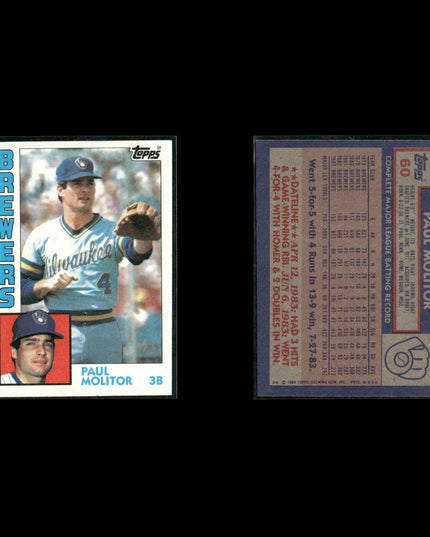Paul Molitor Brewers Card Lot (10) OPC Topps Fleer Donruss HOF Assorted