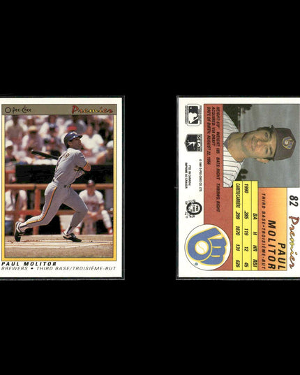 Paul Molitor Brewers Card Lot (10) OPC Topps Fleer Donruss HOF Assorted