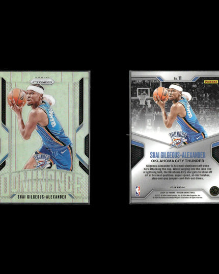 Shai Gilgeous Alexander Oklahoma City Thunder Basketball 10-Card Lot Panini EX