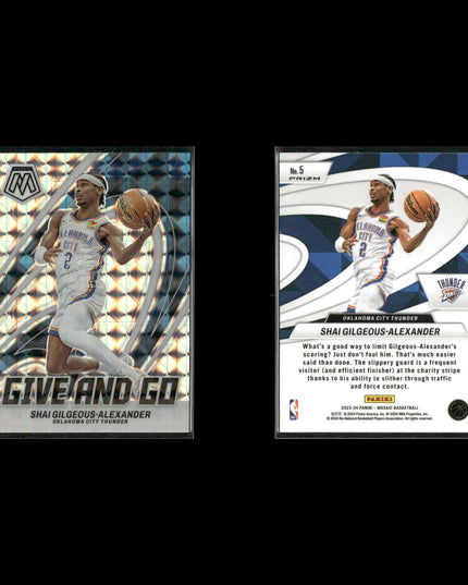Shai Gilgeous Alexander Oklahoma City Thunder Basketball 10-Card Lot Panini EX