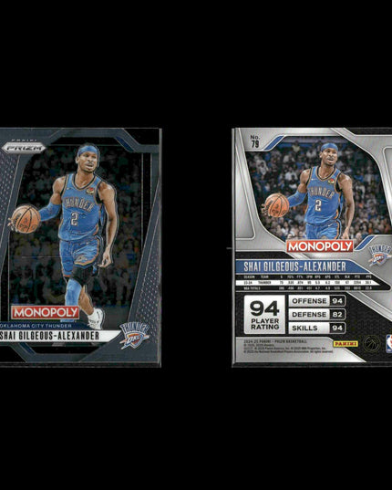 Shai Gilgeous Alexander Oklahoma City Thunder Basketball 10-Card Lot Panini EX