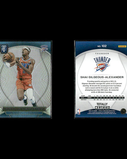 Shai Gilgeous Alexander Oklahoma City Thunder Basketball 10-Card Lot Panini EX