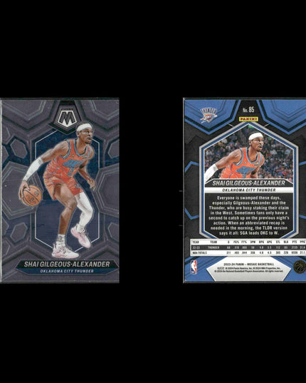 Shai Gilgeous Alexander Oklahoma City Thunder Basketball 10-Card Lot Panini EX