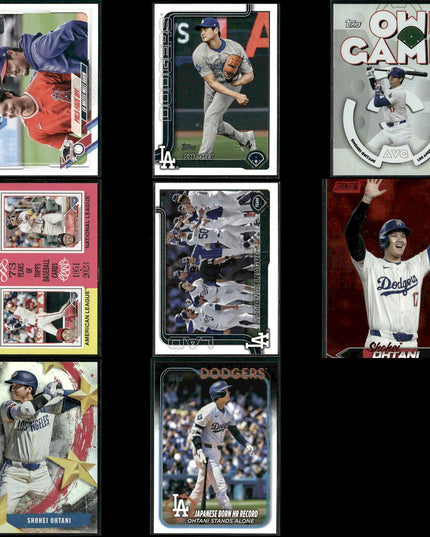 Shohei Ohtani Los Angeles Angels Baseball 8-Card Lot Topps EX