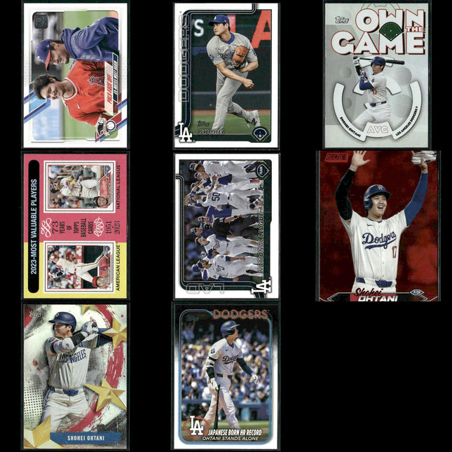 Shohei Ohtani Los Angeles Angels Baseball 8-Card Lot Topps EX