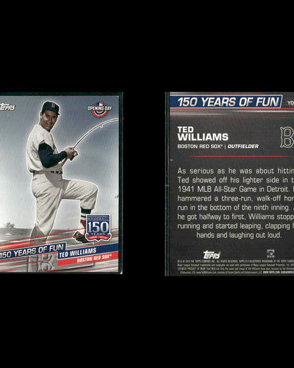 Ted Williams Red Sox Card Lot (5) Topps UD Zenith HOF Legend Assorted