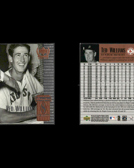Ted Williams Red Sox Card Lot (5) Topps UD Zenith HOF Legend Assorted