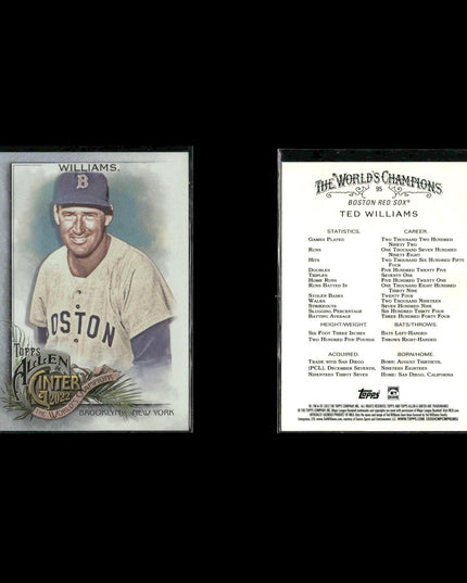 Ted Williams Red Sox Card Lot (5) Topps UD Zenith HOF Legend Assorted