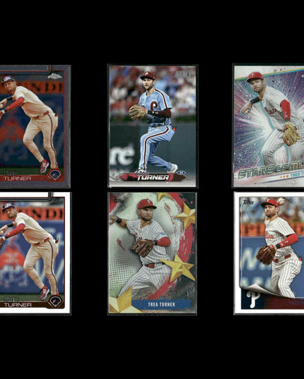 Trea Turner Washington Nationals Baseball 6-Card Lot Topps EX