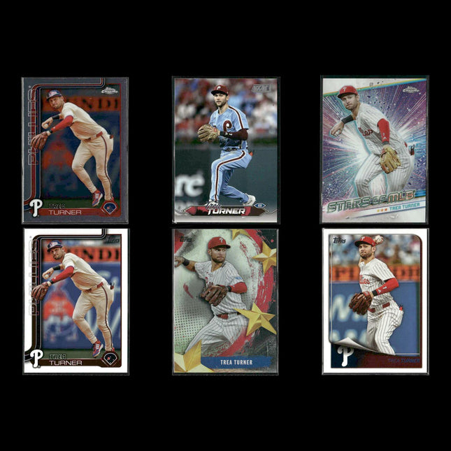 Trea Turner Washington Nationals Baseball 6-Card Lot Topps EX