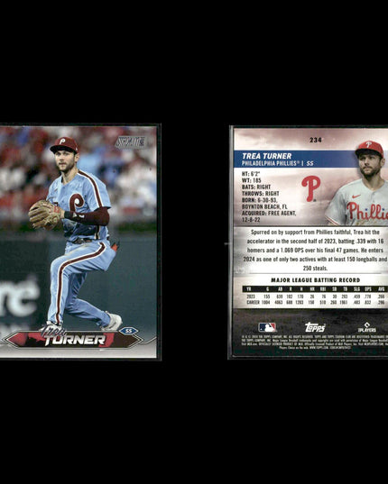 Trea Turner Washington Nationals Baseball 6-Card Lot Topps EX