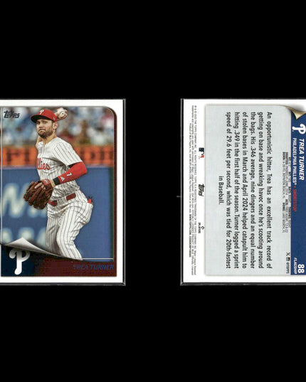 Trea Turner Washington Nationals Baseball 6-Card Lot Topps EX