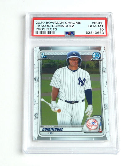 2020 Bowman Chrome Jasson Dominguez 1st Prospect PSA 10 GEM MINT #BCP8