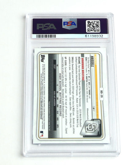 2020 Bowman Draft Robert Hassell Sapphire PSA 9 – 1st Chrome #BD39