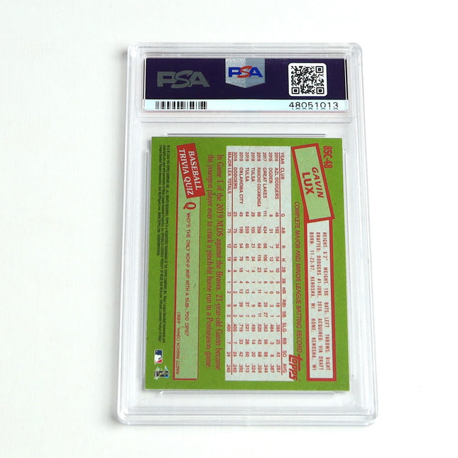 2020 Topps Silver Pack Gavin Lux Rookie RC PSA 10 GEM MINT #48 Dodgers