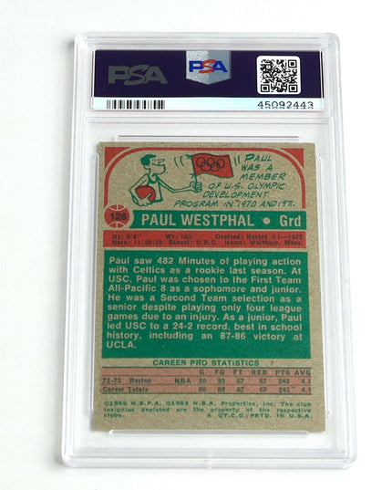 1973 Topps Paul Westphal #126 Celtics Rookie Card PSA 7 NM