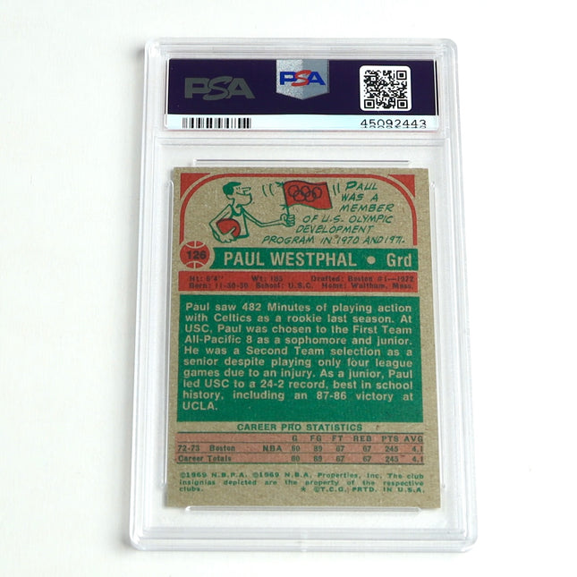 1973 Topps Paul Westphal #126 Celtics Rookie Card PSA 7 NM