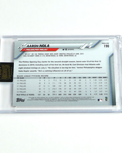 Aaron Nola Auto #39/50 – 2022 Topps Archives Signature Series Phillies