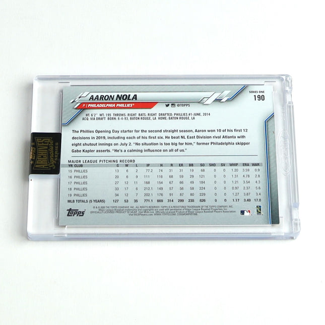 Aaron Nola Auto #39/50 – 2022 Topps Archives Signature Series Phillies