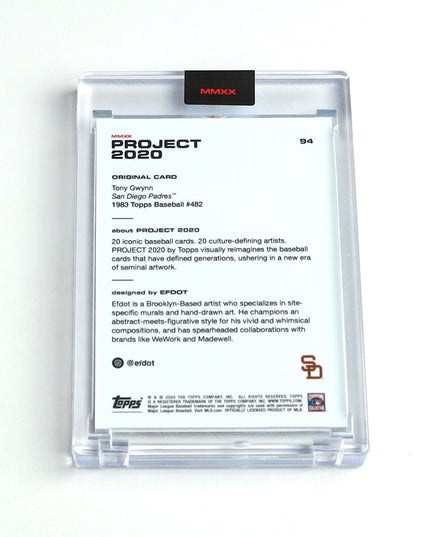 Tony Gwynn Project 2020 #94 by Efdot – “Mr. Padre” Padres