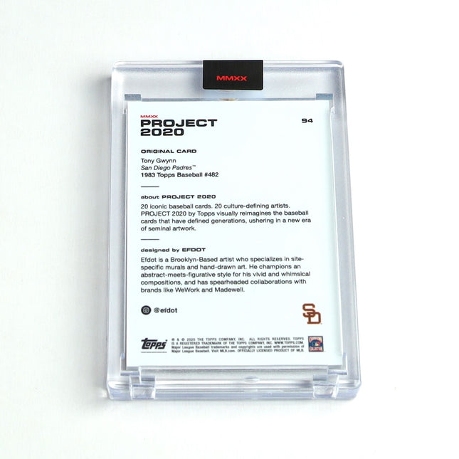 Tony Gwynn Project 2020 #94 by Efdot – “Mr. Padre” Padres