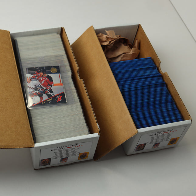 1993-94 & 1994-95 Leaf Hockey Card Sets – 4 Box Lot with Inserts