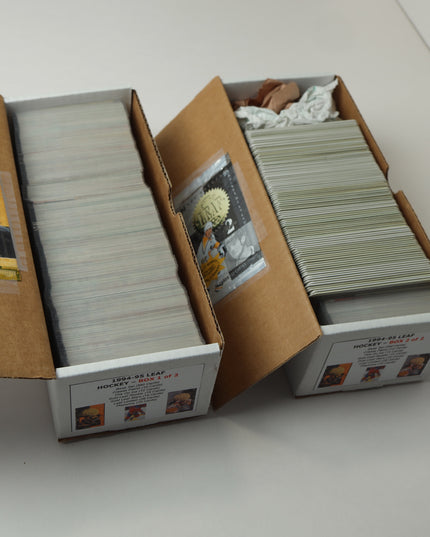 1993-94 & 1994-95 Leaf Hockey Card Sets – 4 Box Lot with Inserts