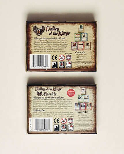 Valley of the Kings + Afterlife Expansion (Tom Cleaver 2014) Board Game – VG+