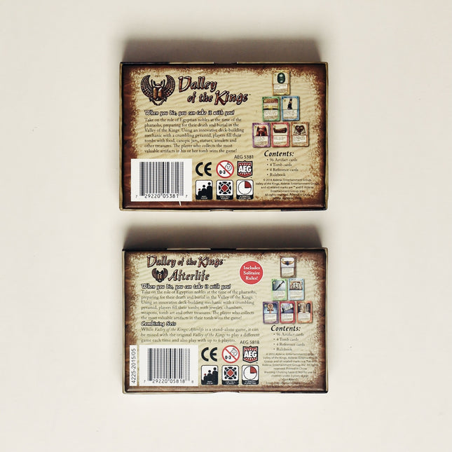 Valley of the Kings + Afterlife Expansion (Tom Cleaver 2014) Board Game – VG+