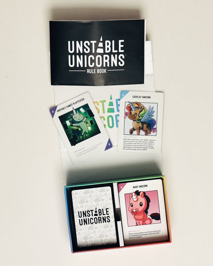 Unstable Unicorns Collector's Box w/ Base Game, 7 Expansions + 2 Rare Promos