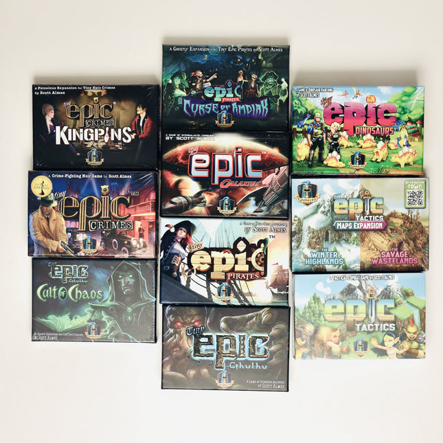 Tiny Epic Bundle (10 Games/Expansions) – Kingpins, Pirates, Dinosaurs, More