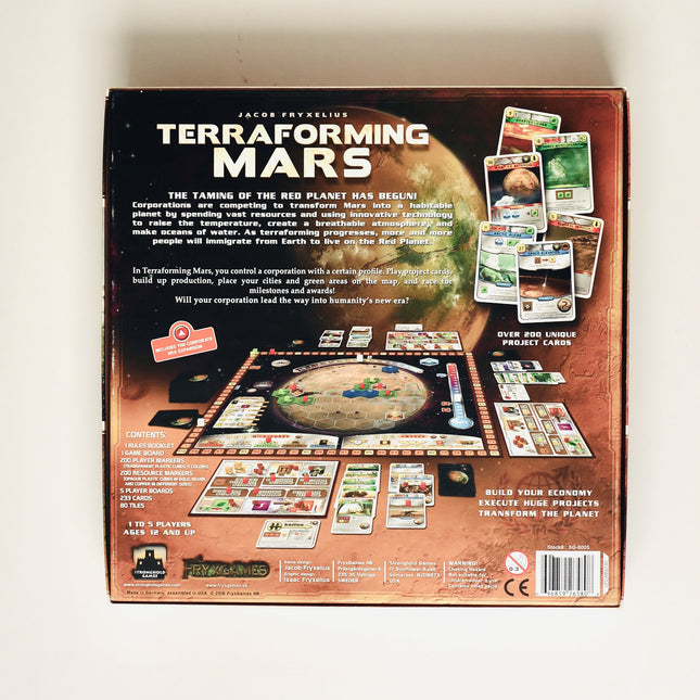 Terraforming Mars + 2 Expansions + 5 GameTrayz – Cards Sleeved VG+