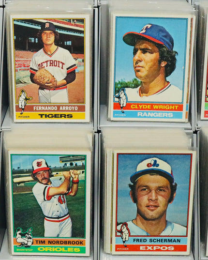 1976 Topps Baseball Set #1-660 + 44 card Traded Set, All Sleeved