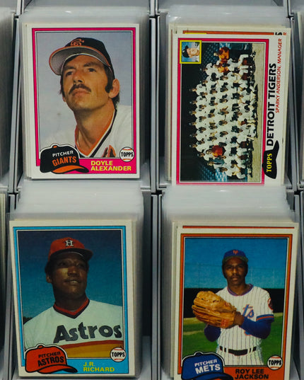 1981 Topps Baseball Complete Set #1-726 + 132 Card Traded Set, All Sleeved