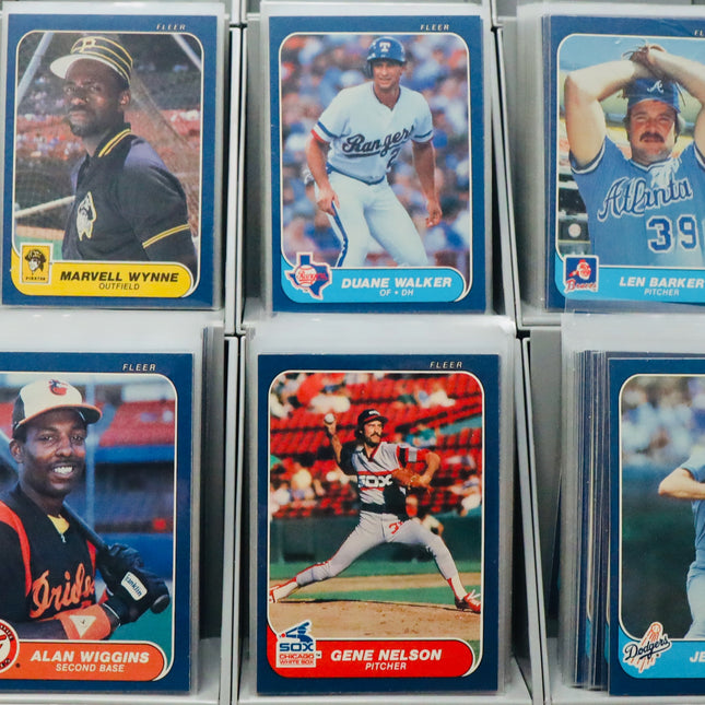 1986 Fleer Baseball Complete Set #1-625 Poor-VG+ All Sleeved