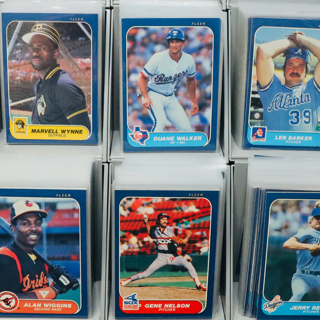1986 Fleer Baseball Complete Set #1-625 Poor-VG+ All Sleeved