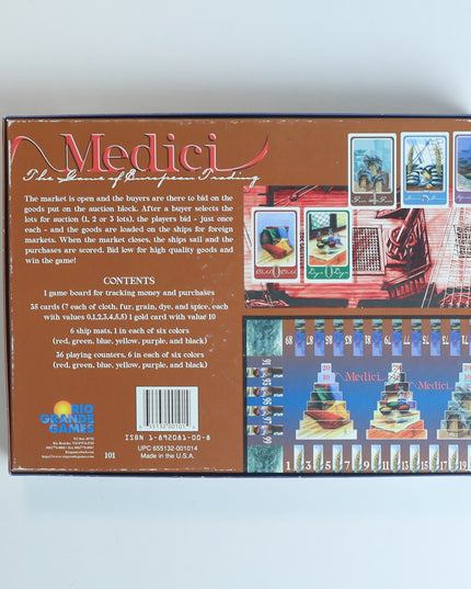 Medici Board Game – Rio Grande Games – Complete