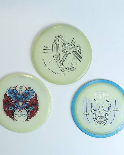 Driver, Midrange, and Putter - Used Glow Disc Golf – Pathfinder, Insanity, Pilot