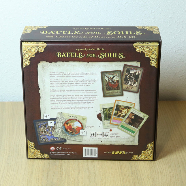 Battle for Souls Board Game Robert Burke Games 2013 Complete Very Good