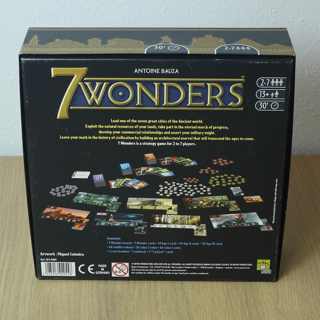 7 Wonders (2010) Board Game | Antoine Bauza | Repos Production | Complete