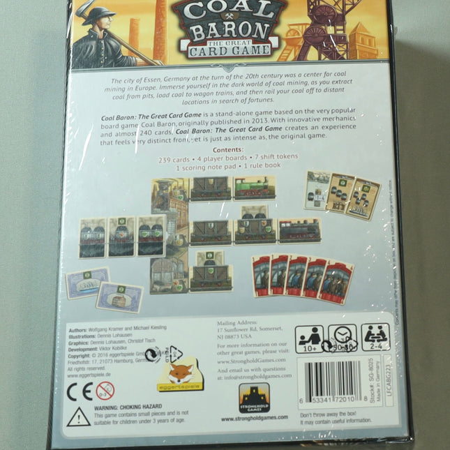 Coal Baron: The Great Card Game – New and Sealed, 2016, Stronghold Games