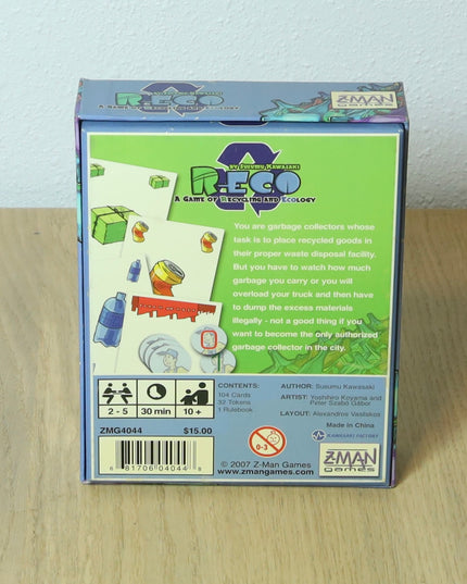 R-Eco Card Game 2007 Z-Man Games Complete VGC Recycling Ecology