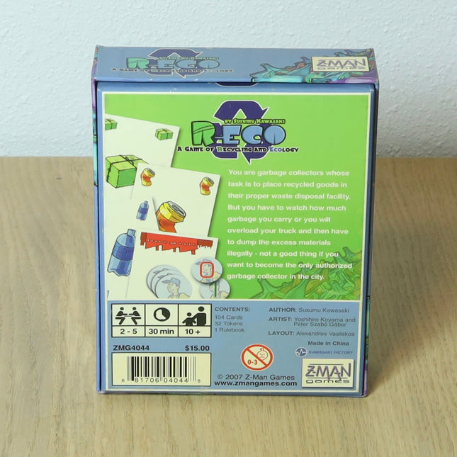 R-Eco Card Game 2007 Z-Man Games Complete VGC Recycling Ecology