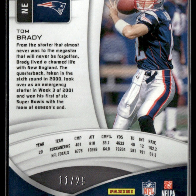Tom Brady #121 2021 Panini Spectra Meta #/25 New England Patriots