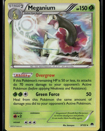 Meganium #3/122 XY - BREAKpoint Holo Rare | Pokémon