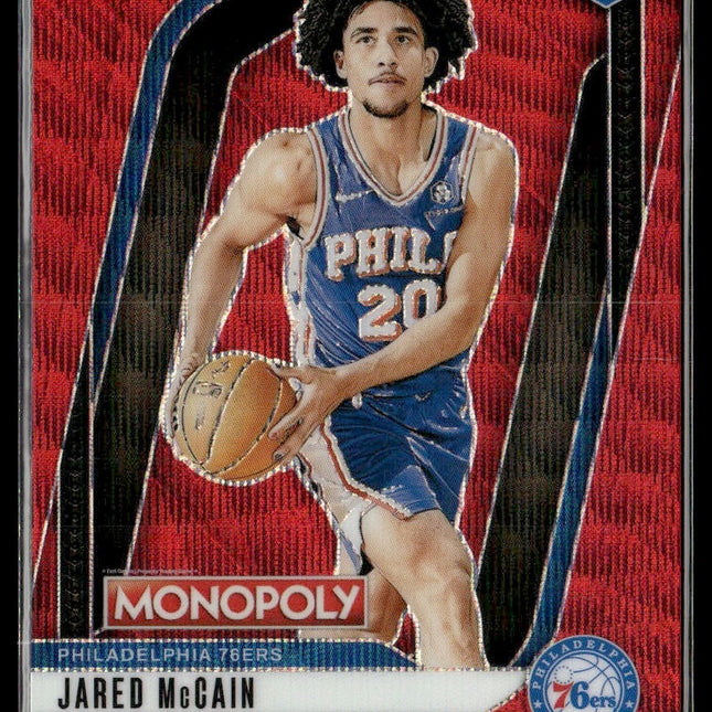 Jared McCain Rookie #3 2024-25 Panini Prizm Monopoly Red Philadelphia 76ers