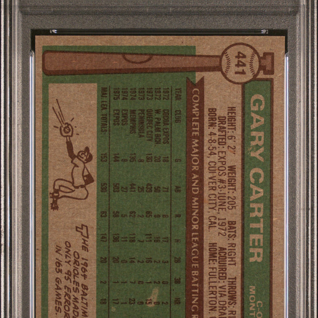 Gary Carter #441 1976 Topps All-Star Rookie Montreal Expos PSA 6