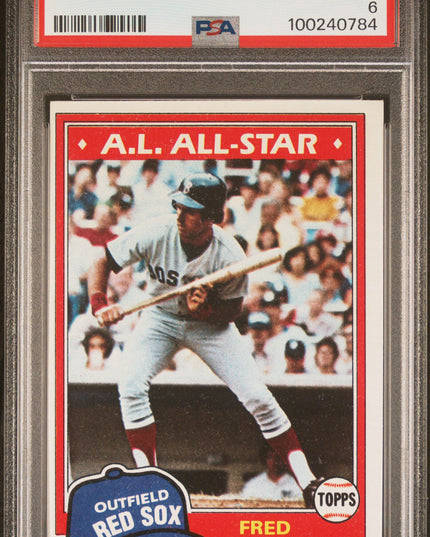 Fred Lynn #720 1981 Topps Boston Red Sox PSA 6